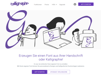 Auf k´Callygraphr kannst du deinen eigenen Font erstellen